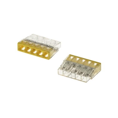 Клемма 5x2.5мм желтая/прозрачная 2273-205