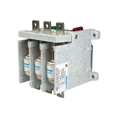 КВТ-1,14-2,5/ 63-3 У3, 3п, 63А, 380В AC/DC, 2з+1р, нереверсивный, без реле, IP00 (ЭТ)